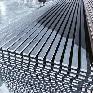 Paneles de Pared Acústicos de Madera de Nogal, Diseño Moderno en Color Humo Oscuro, Akupanel 2400x600mm, Paneles Acústicos de Gran Tamaño con Diseño de Rayas - Product Image 1