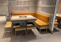 Mobilier de restaurant personnalisé ensemble table et chaises en bois au design contemporain de bonne qualité