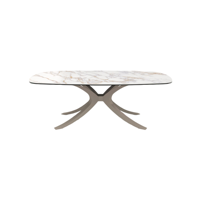 Ensemble de tables basses en céramique modernes, table de salon de luxe, mobilier haut de gamme pour la maison, structure stable pour hôtel et appartement