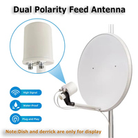 Antenne à alimentation double polarité 1700-4000 MHz à gain élevé 32 dBi, réflecteur parabolique maillé, antenne MIMO Wifi 4G 5G