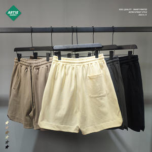 Summer New Street 305g Loose Casual Plain <b>Shorts</b> 100% Cotton Sports <b>Shorts</b> - Product Image 2