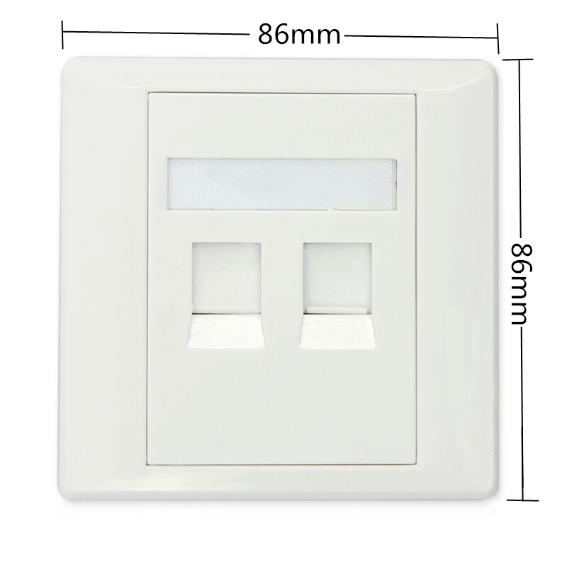 ABS Material RJ45 4 Port Faceplate UnShielded Wall Outlet Faceplate