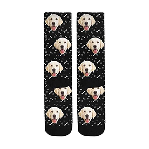 अजीब कुत्ते बिल्ली पशु pअप फेस फोटो मुद्रित मोजे कस्टम अपने स्वयं के पाठ लोगो नवीनता उपहार चित्र कवक पागल प्रेमी मोजे - Product Image 5