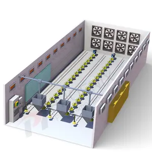 Vente en gros de poulets de chair automatiques à rang libre matériel d'élevage de volailles pour animaux de ferme