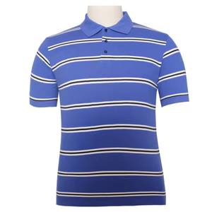 เสื้อโปโลแคมป์เดวิดคอปกลายทางพิมพ์โลโก้ - Product Image 1
