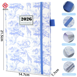 2026 A5 lịch trình kế hoạch Cuốn sách với nhiệt ràng buộc da Bìa tiếng Anh hiệu quả của nhãn hiệu lịch Bảng chữ cái - Product Image 6