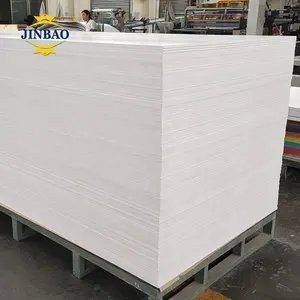 JINBAO 4*8中国キャビネットPVC天井パネルサプライヤーボードプラスチック木製光沢PVCフォームシート