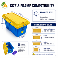 Boîte de transfert de reine des abeilles en plastique durable, cage de transport portable pour reine des abeilles, fournitures d'élevage apicole