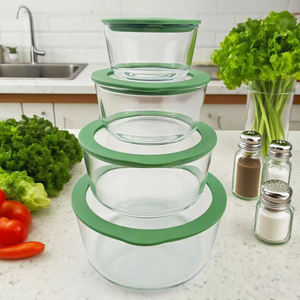 Contenedores de almacenamiento de vidrio de borosilicato duraderos con tapas de silicona, perfectos para planificar comidas, <span class=keywords><strong>almuerzos</strong></span> de oficina y salsas caseras - Product Image 5