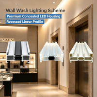 Profilé LED en aluminium extrudé dissimulé de qualité supérieure, design encastré pour les systèmes d'éclairage intérieur