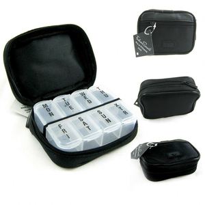 Fashion <b>Smart</b> Vitamin Case Travel Luxury Fabric Organizer <b>Wallet</b> Pill Box With Keychain - Product Image 3