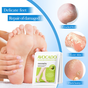 Marque privée FAYANKOU Avocado Petroleum Jelly Masque pour les pieds hydratant Soin des pieds Nourrissant en profondeur Améliore le lissage sec et rugueux - Product Image 2