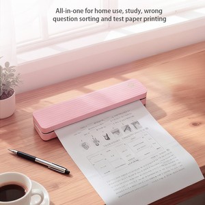 Imprimante thermique <span class=keywords><strong>portable</strong></span> A4 en métal, connectable au téléphone <span class=keywords><strong>portable</strong></span>, sans encre, pour documents domestiques et examens - Product Image 2