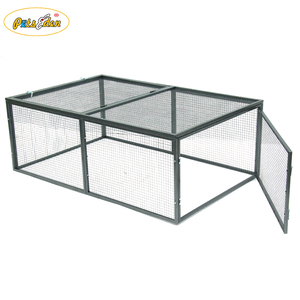 Doppia porta cucciolo di gatto casa di coniglio mobili <span class=keywords><strong>gabbia</strong></span> cane cuccia all'aperto <span class=keywords><strong>gabbia</strong></span> di metallo per animali domestici - Product Image 2