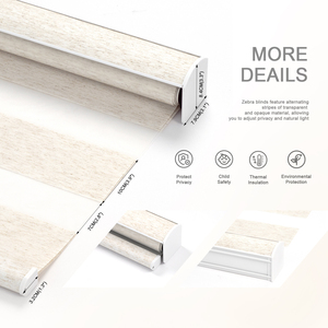Pare-soleil à rouleau zèbre motorisé Tissu filtrant la lumière <span class=keywords><strong>Porte</strong></span> <span class=keywords><strong>patio</strong></span> de bureau Stores de <span class=keywords><strong>jour</strong></span> <span class=keywords><strong>et</strong></span> de <span class=keywords><strong>nuit</strong></span> de qualité supérieure pour fenêtres - Product Image 4