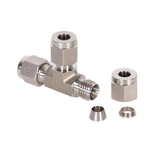 סוג סווגלוק מטיט עם פרולים נירוסטה כפול שווה איחוד טי 1/2 צינור אינץ 'd צינור דחיסה הולם - Product Image 3