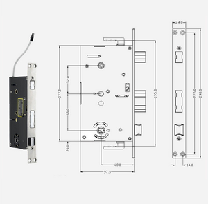 2025 Hot Bán Mỹ tiêu chuẩn Lỗ mộng RFID thẻ khách sạn Hệ thống khóa cửa với miễn phí phần mềm quản lý - Product Image 5