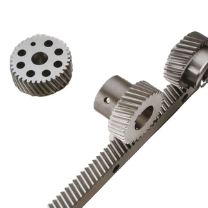 Juego de engranajes de piñón y cremallera helicoidal y recta C45 de acero forjado de alta precisión OEM - Product Image 1
