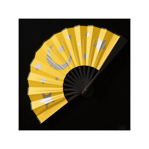 Vente en gros personnalisé plastique Hand Rave grand bois bambou ligne danse Clacker mariage clack pliant éventails blancs musique classique - Product Image 4