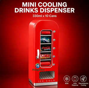Dispensador Automático <span class=keywords><strong>de</strong></span> Bebidas Frías Rojo <span class=keywords><strong>de</strong></span> 10 Latas, Refrigerador Vintage para <span class=keywords><strong>Coca</strong></span>-Cola OEM - Product Image 4