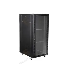 Gabinete de rack de servidor 19 pulgadas 22U 42U Gabinete de red Marco de puerta de vidrio frontal