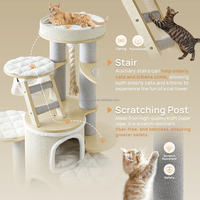 Arbre à chat multi-niveaux sur mesure, grand modèle, avec poteaux en sisal, hamac et niche pour Maine Coon – Fournisseur direct usine
