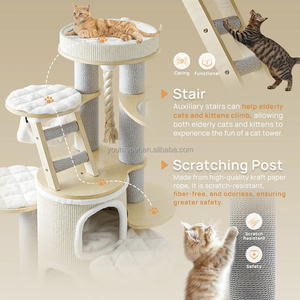 Factory Supply Customized <strong>Cat</strong> <strong>Tree</strong> Tower Multi-Level <strong>Large</strong> <strong>Cat</strong> Climbing <strong>Tree</strong> with Sisal Posts Hammock Bed Condo for Maine Coon - Product Image 3