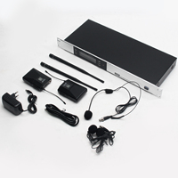 Microphone Lavalier Sans Fil Rechargeable Double Port Shunyin SY05, Casque avec Affichage de Fréquence et Réduction du Bruit
