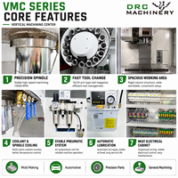 Centre d'usinage vertical CNC 3 axes VMC640 avec GSK BT40 8000 tr/min, 16 outils ATC pour moules et pièces automobiles
