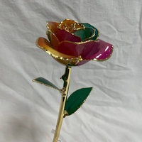 Coffret cadeau pour la fête des mères, rose éternelle naturelle dorée, fleur décorative, boîte carrée, livraison rapide pour la Saint-Valentin