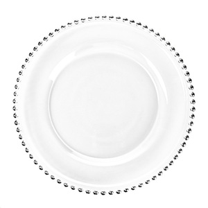 Set di Piatti di Lusso in Vetro Trasparente con Perline, 8 10 13 Pollici, Bordo Argento o Oro per Cucina, Hotel o Cene di Matrimonio - Product Image 2