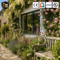 Fenêtre coulissante en aluminium certifiée CE NFRC AS2047 UL, en aluminium 6063-T5 avec rupture de pont thermique PA66, pour jardin, résidentiel, salon (OEM/ODM)