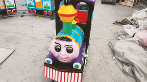 QiaoQiao Amusements commerciaux voie ferrée Train dessin animé <span class=keywords><strong>enfants</strong></span> piste Trains électriques pour <span class=keywords><strong>enfants</strong></span> monter sur - Product Image 3