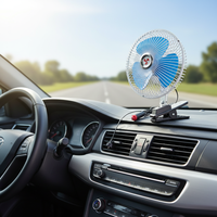 Ventilateur pliable électrique réglable avec pince, 5W, 3 pales, faible bruit, pour poussette, voiture et utilisation en extérieur