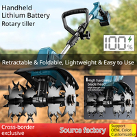Nouvelle motobineuse agricole micro-rotative au lithium-ion, motobineuse électrique pour usage domestique, décompacteur de sol, petite motobineuse rotative bleue/jaune/rouge