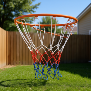 Aro de baloncesto Db Wholesale para montar en pared con aro flexible y red de repuesto, plástico multicolor - Product Image 2