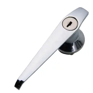 带手柄钢的拇指圆筒手柄锁，用于橱柜手柄锁MS304