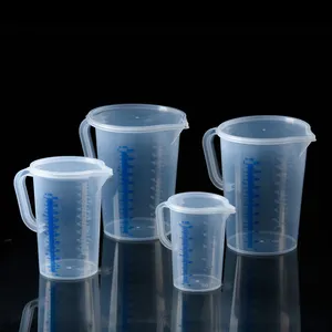 Factory wholesale lab use transparent plastic liquid water measuring beaker cup