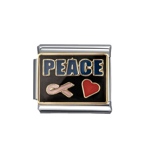 Italian Modular Stainless Steel Charm Bracelet Unisex Everyday Wear Heart Pattern Bezel Setting Jewelry - Product Image 4