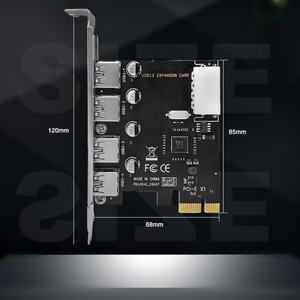 Carte d'extension PCI-E X1 vers 4+1 ports USB 3.0 Express avec alimentation 4 broches - Stock et occasion - Product Image 6