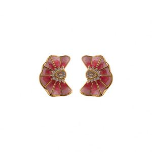 Ensemble collier et boucles d'oreilles mode européenne et américaine, émail coloré, coquillage géométrique, cuivre plaqué or, vente en gros, nouveau design - Product Image 6