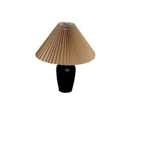 <b>Vintage</b> Wabi-Sabi Style Solid Wood <b>Table</b> Lamp Pleated Design Sophisticated New Chinese Retro Atmosphere Bedroom <b>Bedside</b> Lamp - Product Image 2