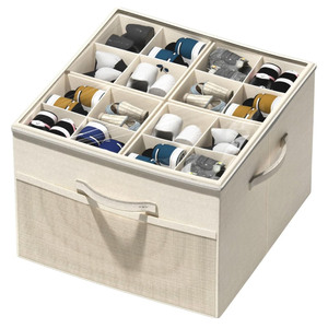 صندوق تخزين أحذية كبير قابل للطي، منظم أحذية مع غطاء شفاف وفواصل قابلة للتعديل - Product Image 1