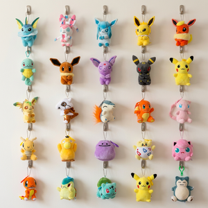 Vente en gros de porte-clés en peluche Pokémon de 4 pouces, plusieurs styles, poupée en peluche douce, accessoire pour sac d'école, pendentif - Product Image 1