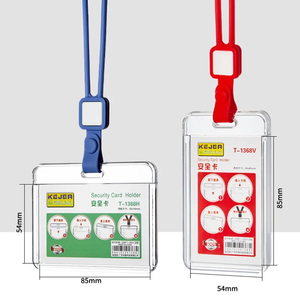 Porte-cartes d'identité clair porte-Badge robuste couvercle de protection de <span class=keywords><strong>carte</strong></span> en plastique protecteur de Badge Transparent étui de <span class=keywords><strong>carte</strong></span> de sécurité - Product Image 2