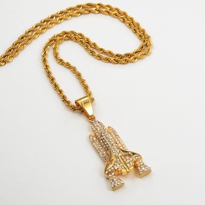 Hip Hop Iced Out CZ Rocket Shuttle impermeable no deslustre 316L Pvd Acero inoxidable joyería de moda colgante collares para hombre - Product Image 1