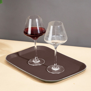 Vassoi per Servizio Alimentare Rotondi e Rettangolari in Plastica Temperata Antiscivolo Rinforzata per Hotel e Ristoranti Commerciali - Product Image 4