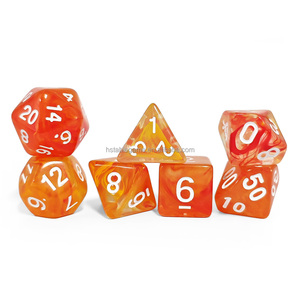 Venta al por mayor precio barato DND acrílico multicolor poliédrico claro Swing Dice Set para TRPG DND <span class=keywords><strong>Dungeons</strong></span> <span class=keywords><strong>Dragons</strong></span> RPG juegos dados - Product Image 4