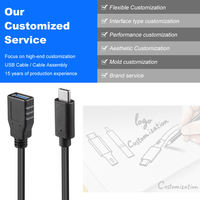 LUNG KAY 20Cm Tipe C OTG USB 3.0 Adaptor Pelindung Kepang 5Gbps Transfer Data Super Cepat 3A Pengisian Cepat untuk Earphone Komputer