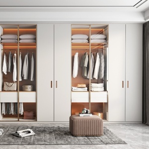 Meubles de garde-robe modernes personnalisables, haute densité, garde-robe à portes coulissantes gain de place pour appartement et hôtel - Product Image 1